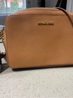 Michael Kors Camel/Tan Crossbody Bag with Gold Hardware